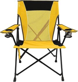 Dual Lock Portable Camping Chairs - Versatile Outdoor Folding Sports & Lawn Chair - Locks Position Izamal Yellow