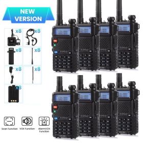 [Outdoorfun] BAOFENG UV-5R Long Range Two-Way Radio - Rechargeable High Power Walkie Talkie - Portable Ham Radio Emergency Essentials for Camping (Color: as picture)